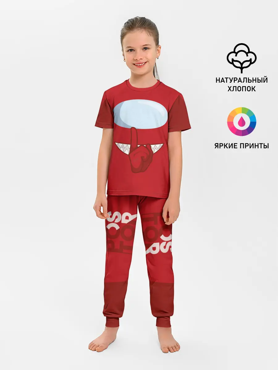 Детская пижама с брюками / AMONG US | RED IMPOSTOR
