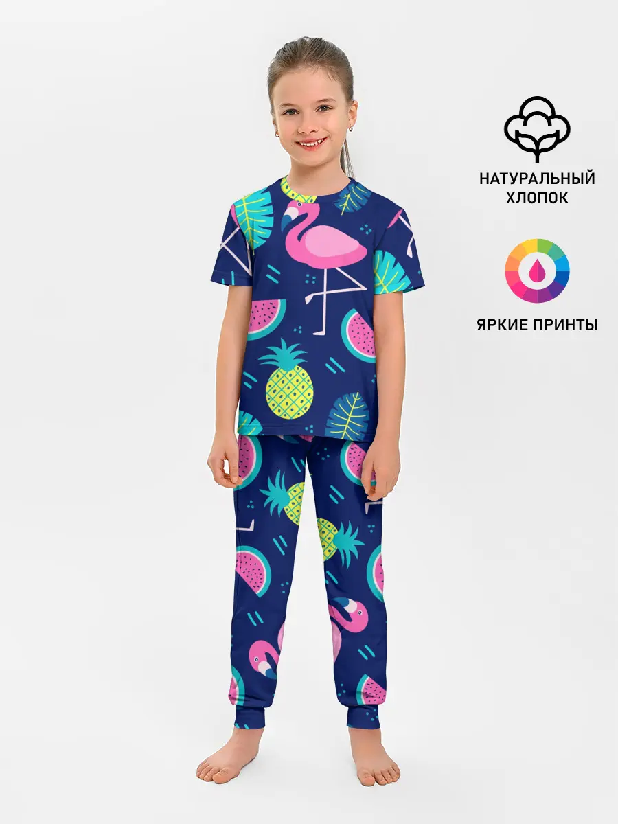 Детская пижама с брюками / Фламинго