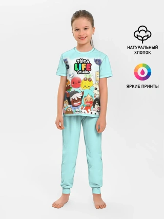 Детская пижама с брюками / Toca Boca | Тока Бока все персонажи