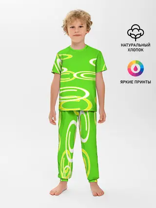 Детская пижама с брюками / текстура