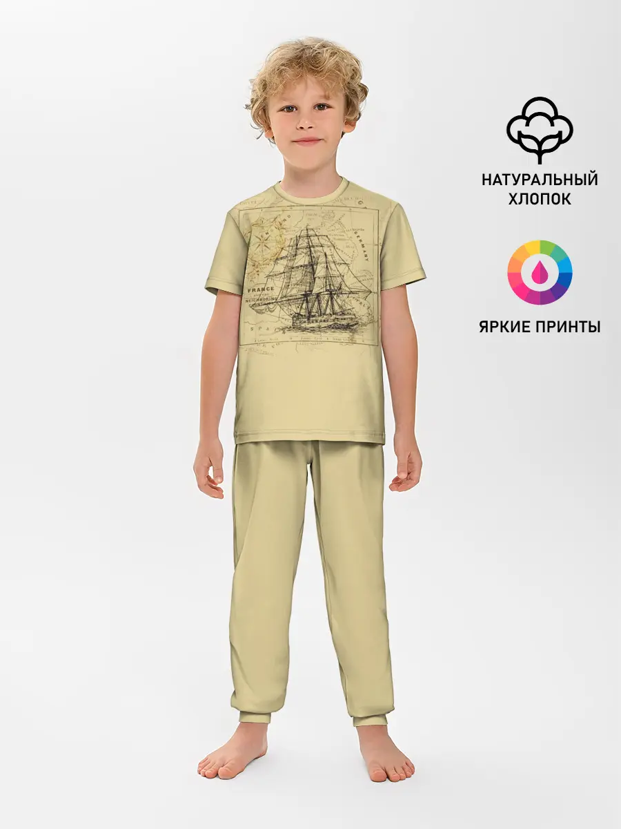 Детская пижама с брюками / Старая карта