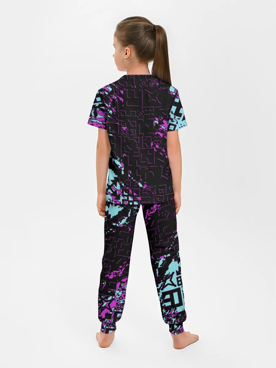 Детская пижама с брюками / Geometry Dash
