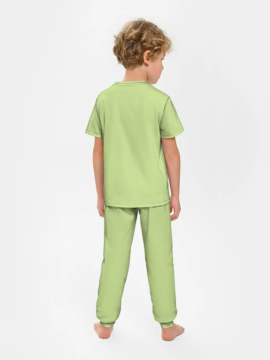 Детская пижама с брюками / Прикольная панда с бабочкой