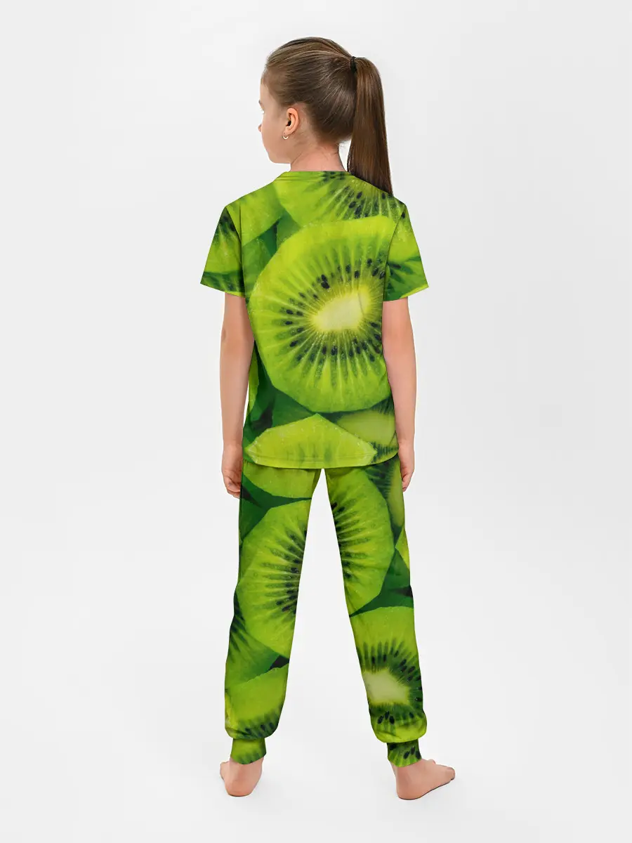 Детская пижама с брюками / Зеленый киви