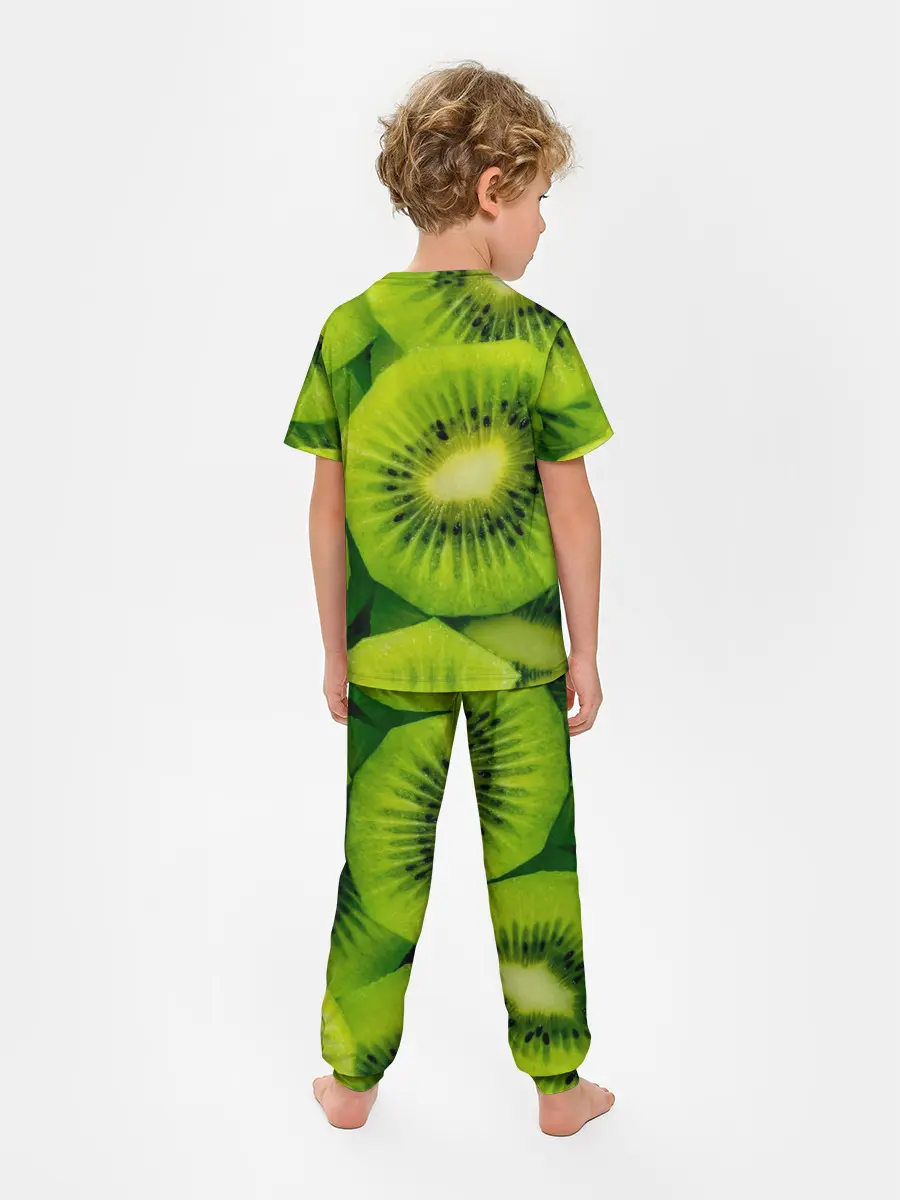 Детская пижама с брюками / Зеленый киви