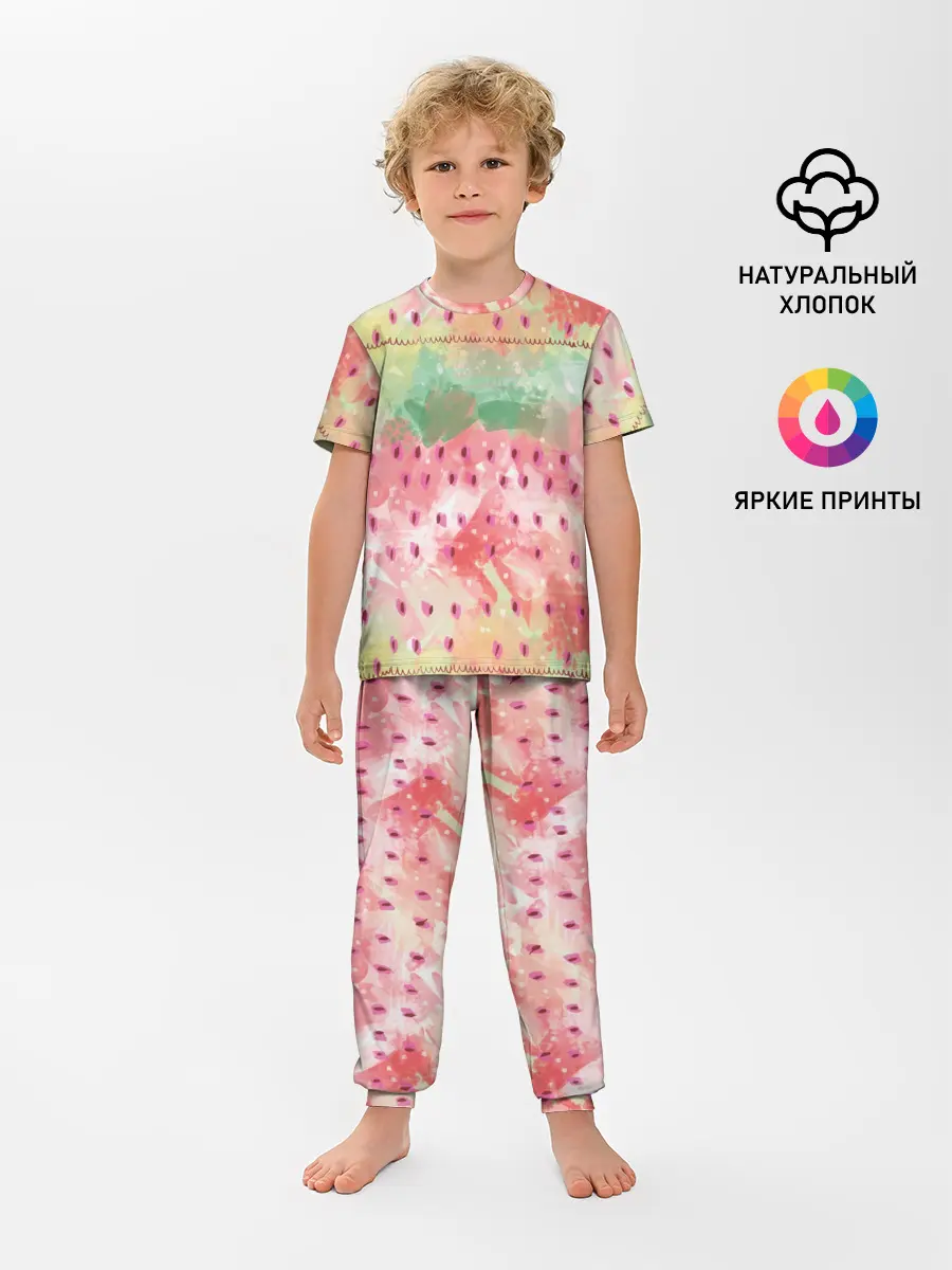 Детская пижама с брюками / Бархатный арбуз