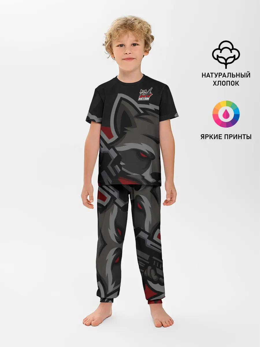 Детская пижама с брюками / Форма Bad Raccoon