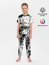 Детская пижама с брюками / Черно-белые капли