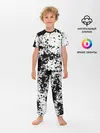 Детская пижама с брюками / Черно-белые капли