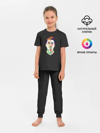 Детская пижама с брюками / Paulo Dybala Pop Art
