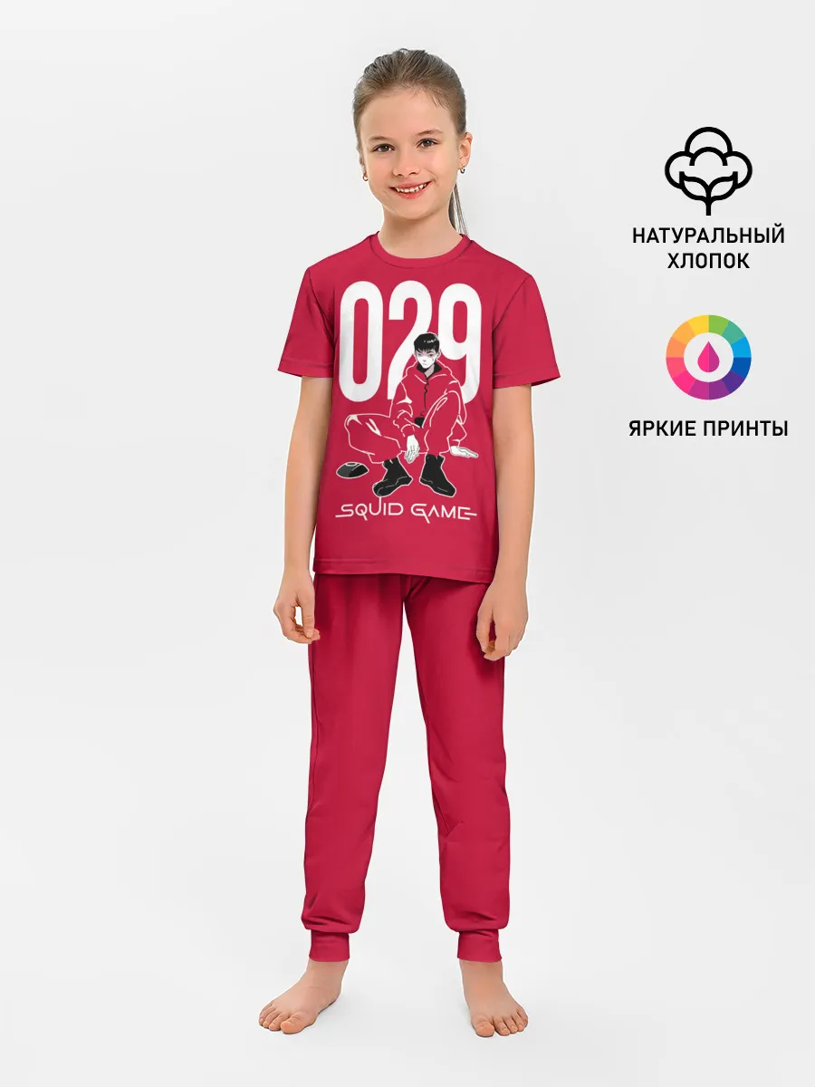 Детская пижама с брюками / Squid game: guard 029/policeman