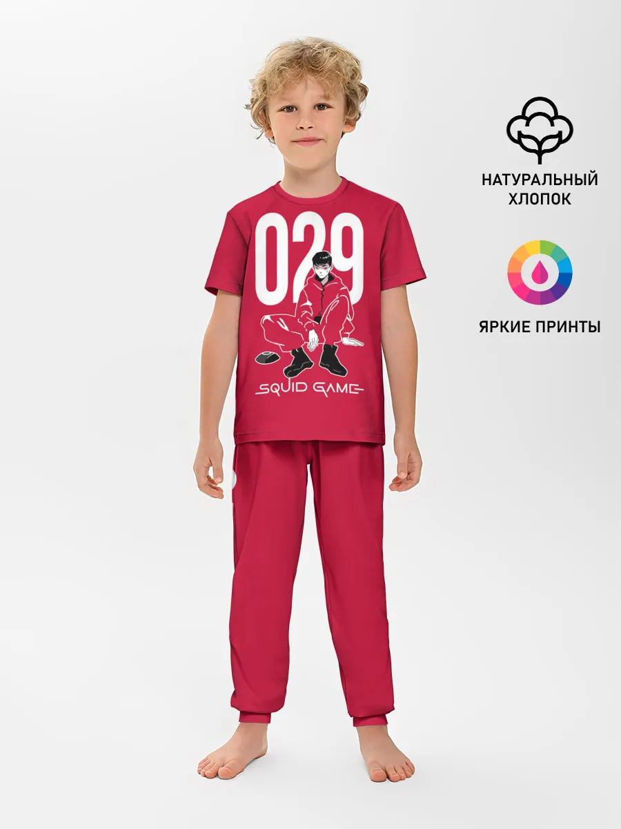 Детская пижама с брюками / Squid game: guard 029/policeman