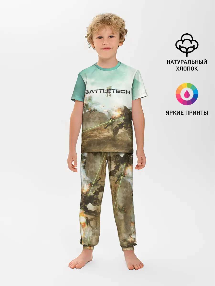 Детская пижама с брюками / Битва мехов