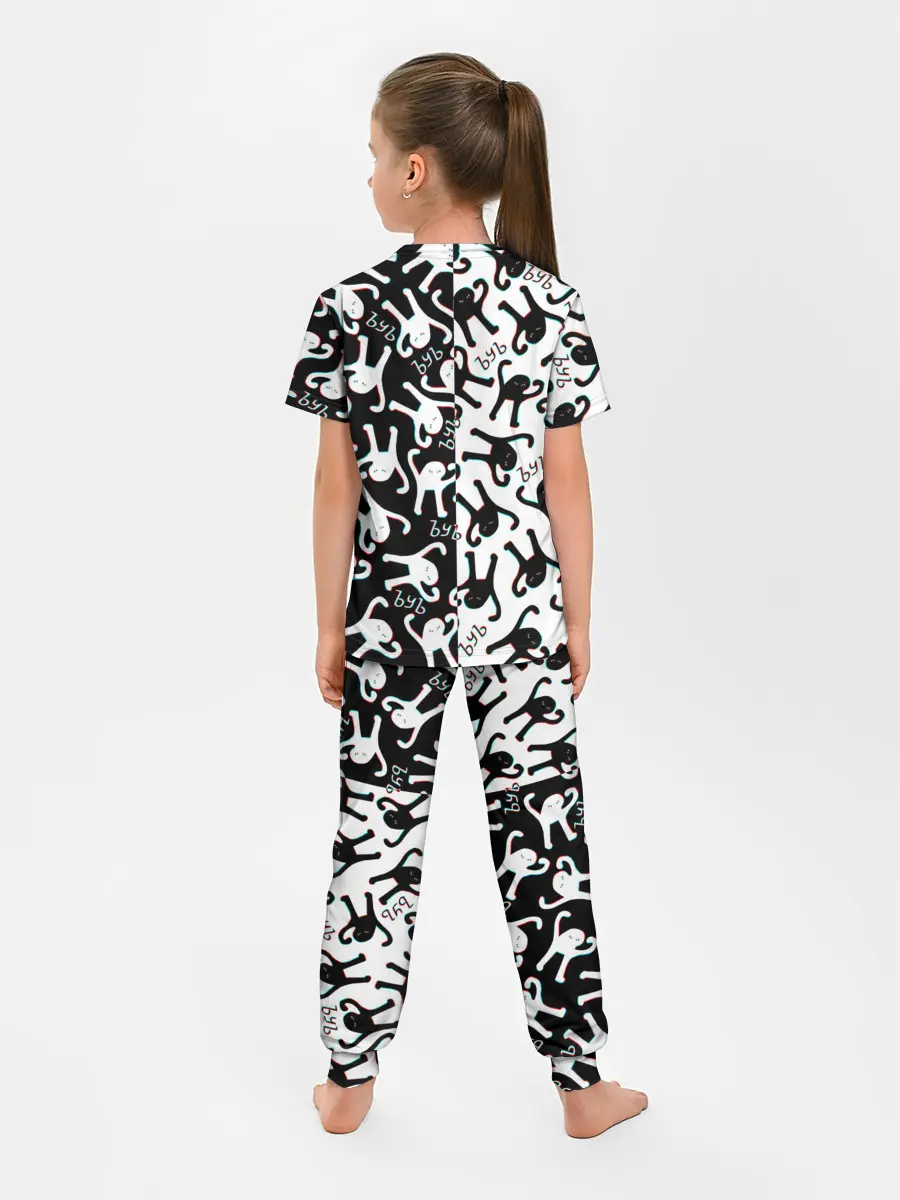 Детская пижама с брюками / МЕМ КОТ ЪУЪ СЪУКА