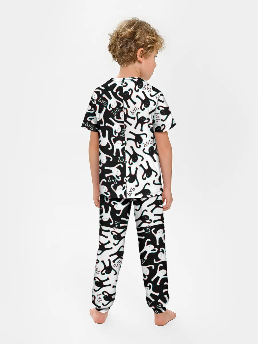 Детская пижама с брюками / МЕМ КОТ ЪУЪ СЪУКА