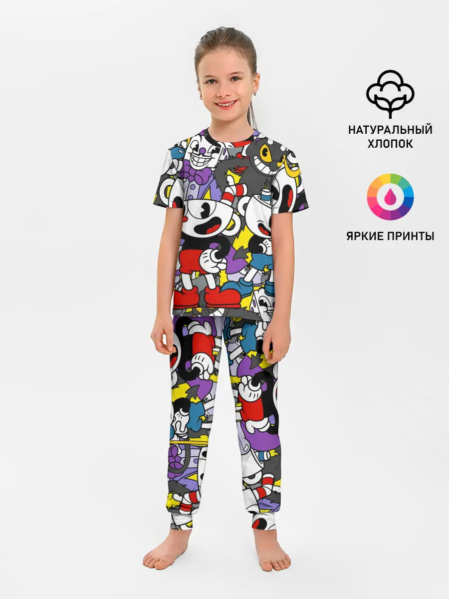 Детская пижама с брюками / Cuphead