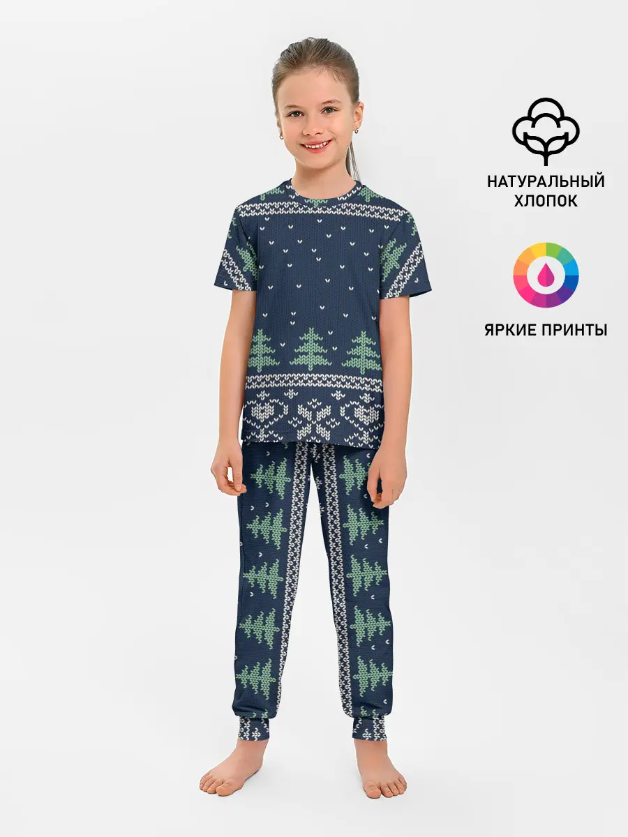 Детская пижама с брюками / Зимняя ночь