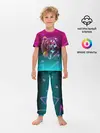 Детская пижама с брюками / RETRO CYBER BEAR NEON