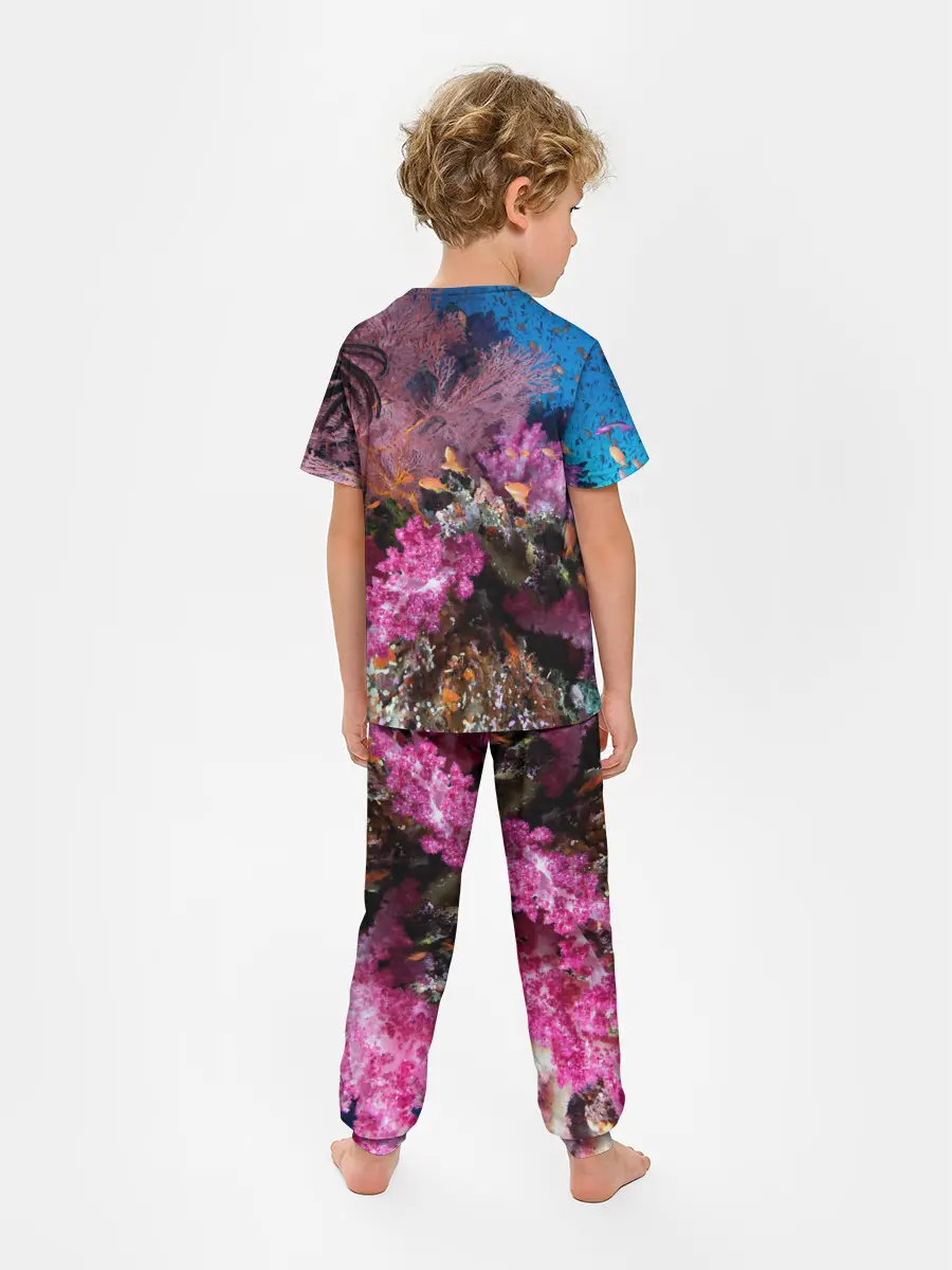 Детская пижама с брюками / Коралловые рыбки