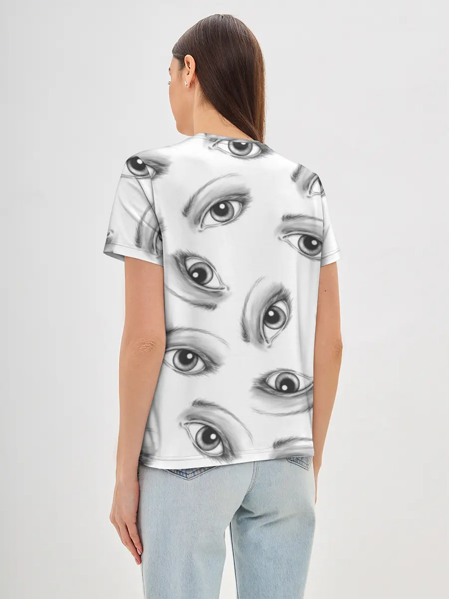 Женская базовая футболка / глаза