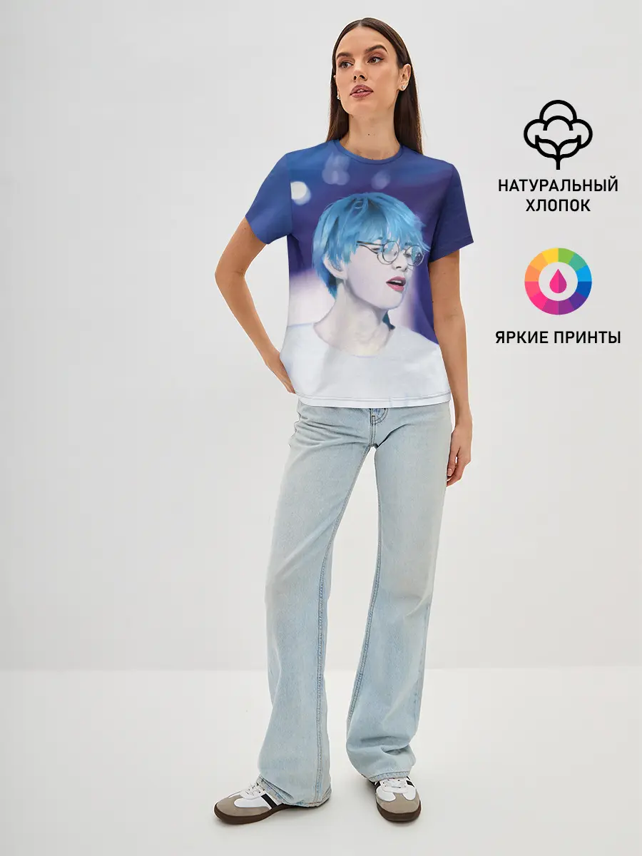 Женская базовая футболка / BTS Blue