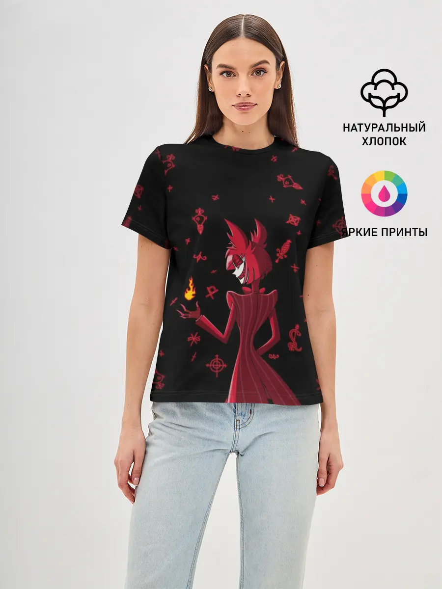 Женская базовая футболка / Аластор Отель Хазбин