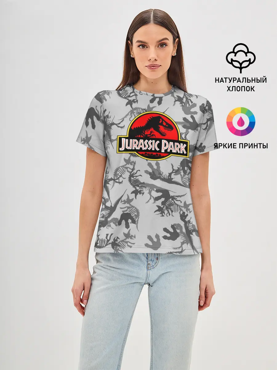 Женская базовая футболка / Парк Юрского Периода