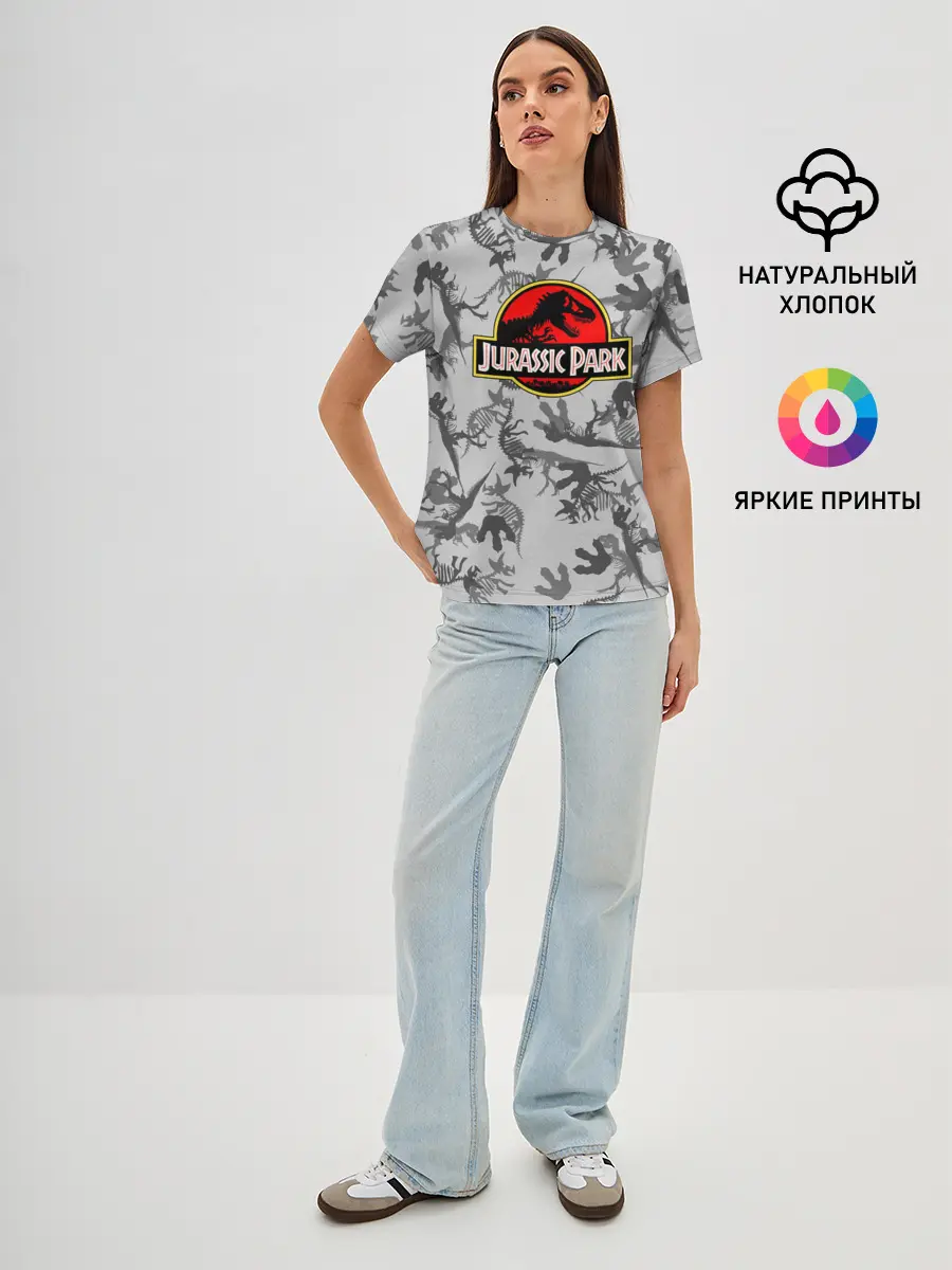 Женская базовая футболка / Парк Юрского Периода