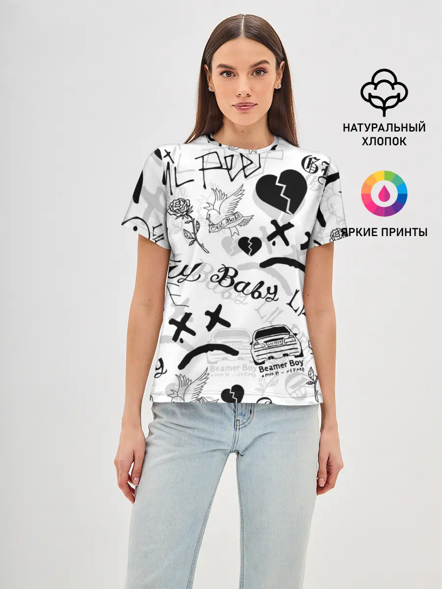 Женская базовая футболка / LIL PEEP