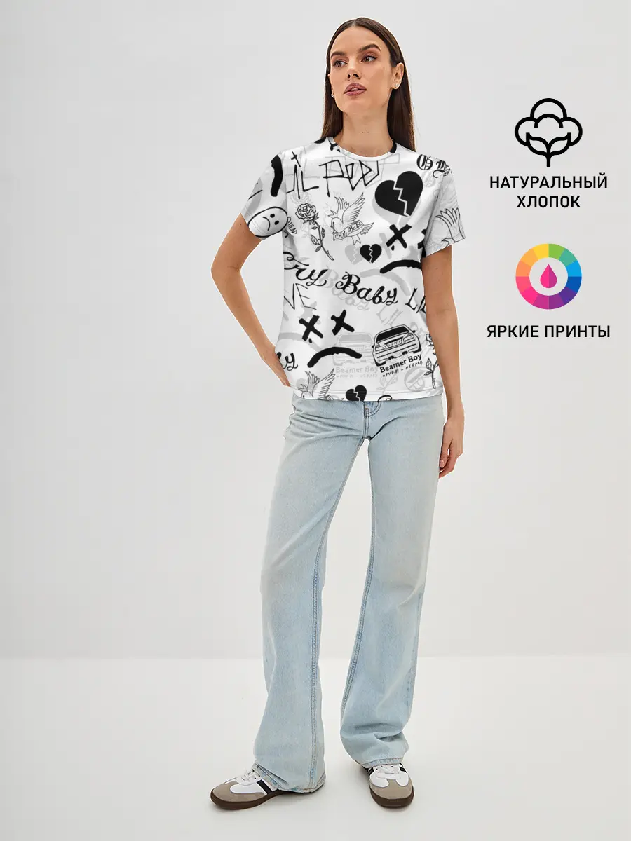 Женская базовая футболка / LIL PEEP