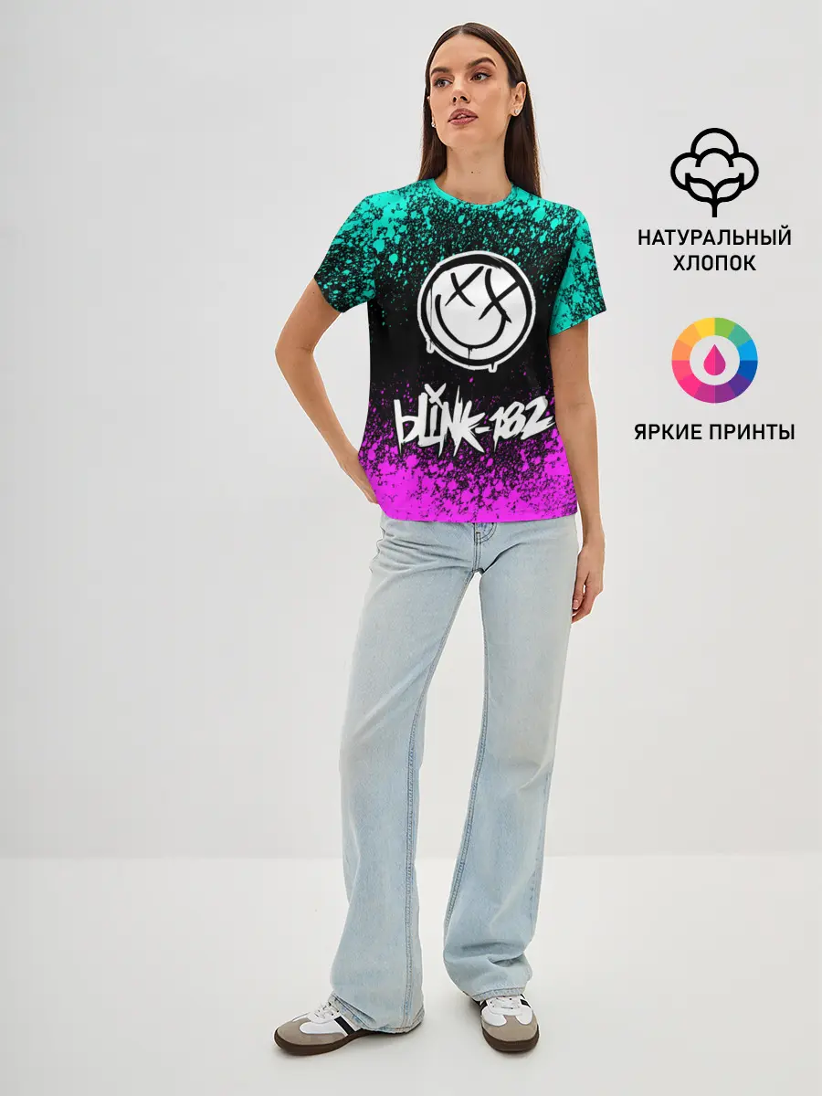 Женская базовая футболка / Blink-182