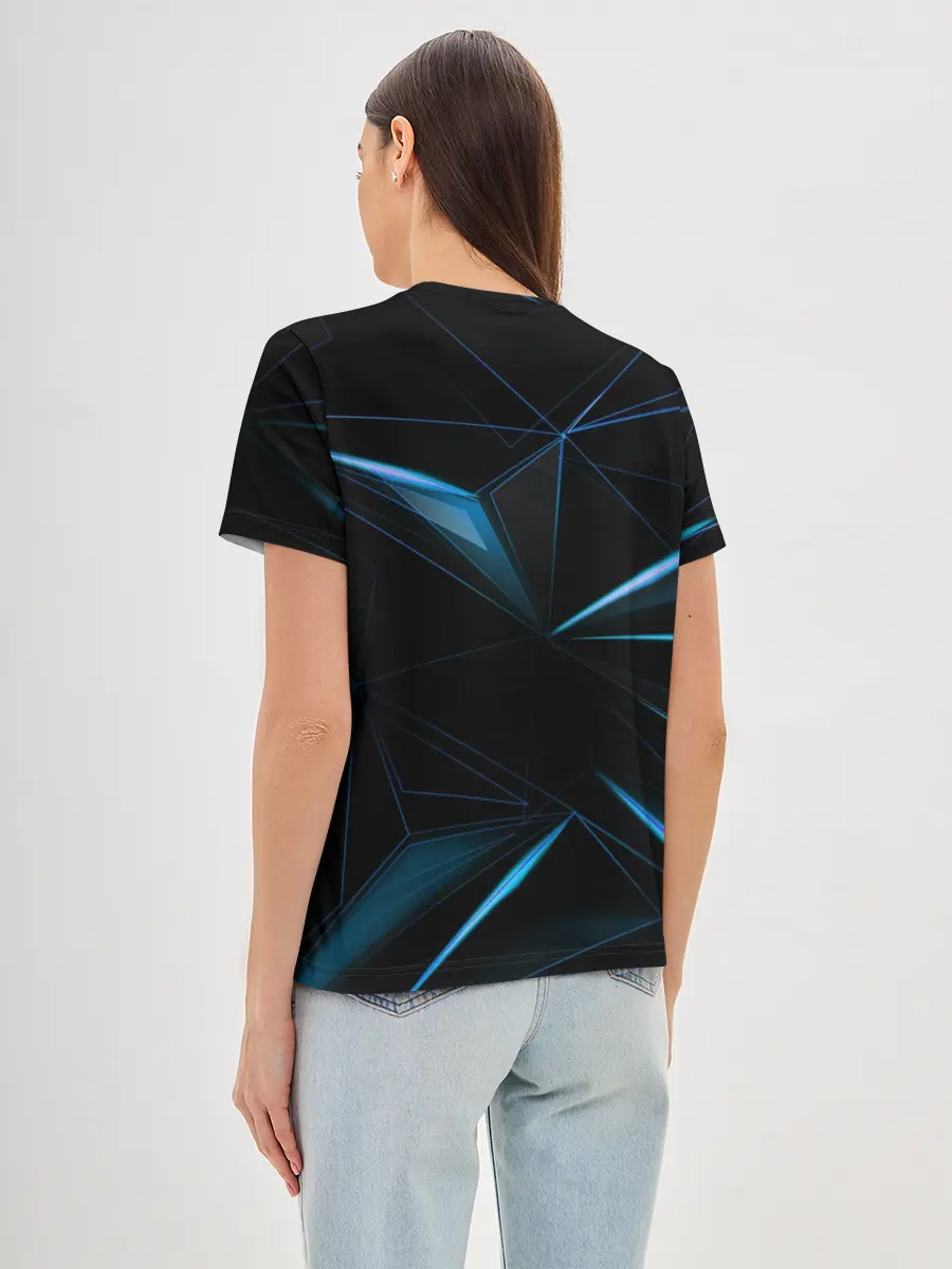 Женская базовая футболка / ТРАФАЛЬГАР ЛО. Металлический фон