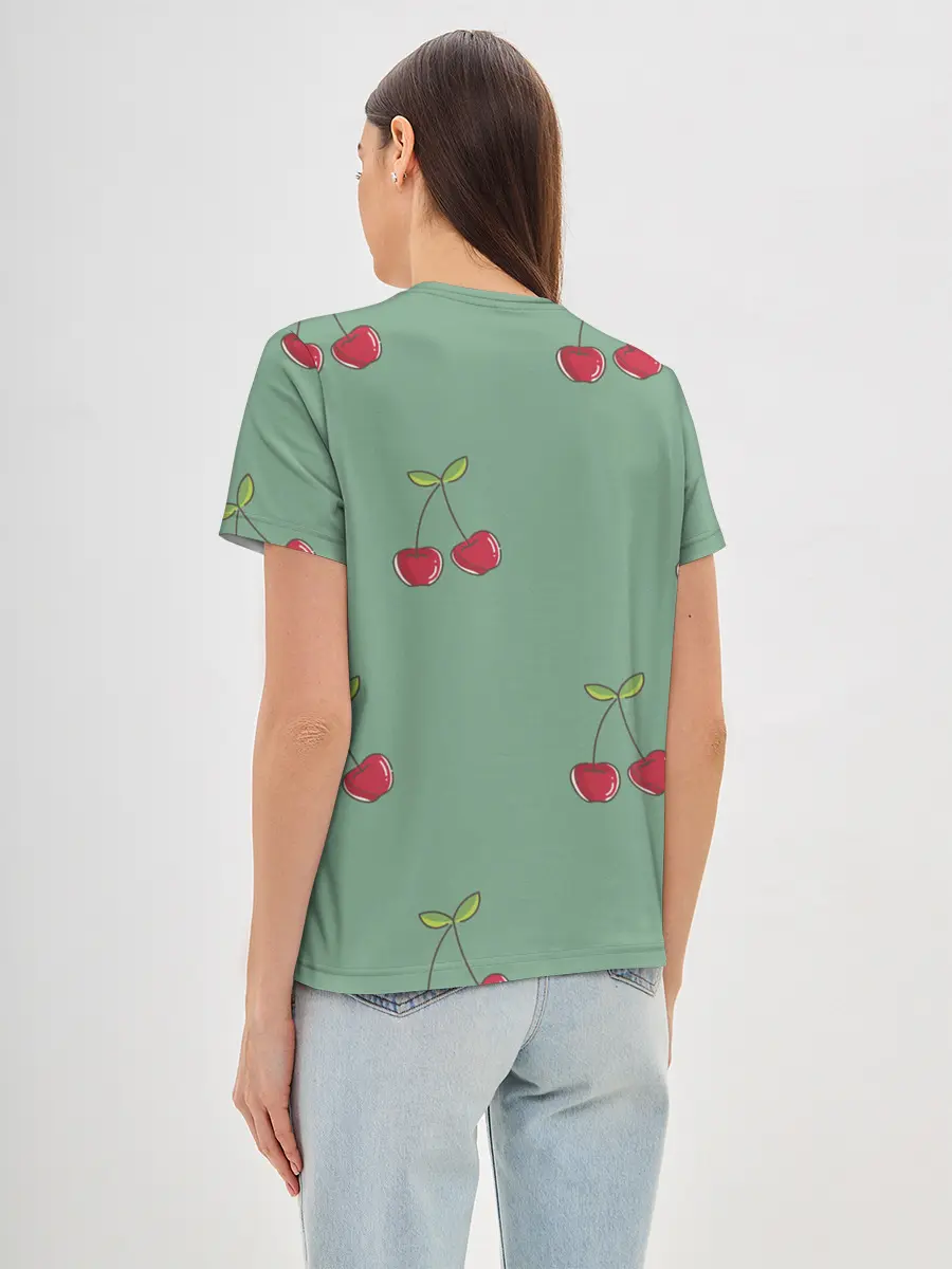 Женская базовая футболка / КраСная Вишня