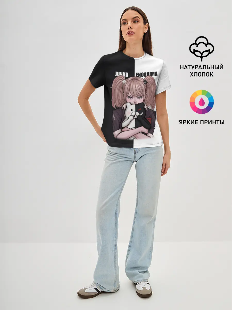 Женская базовая футболка / MONOKUMA / JUNKO