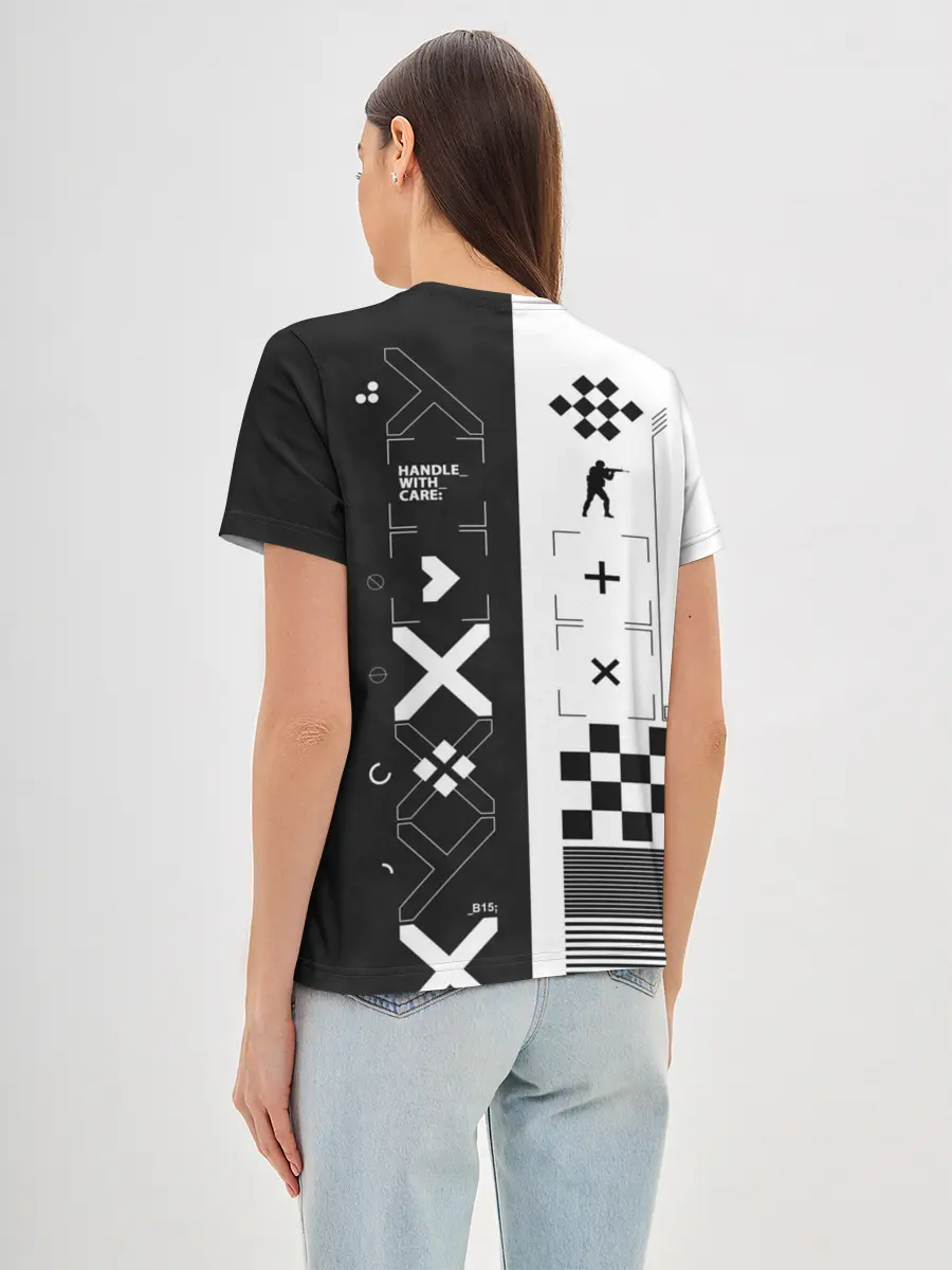 Женская базовая футболка / Printstream | Поток информации