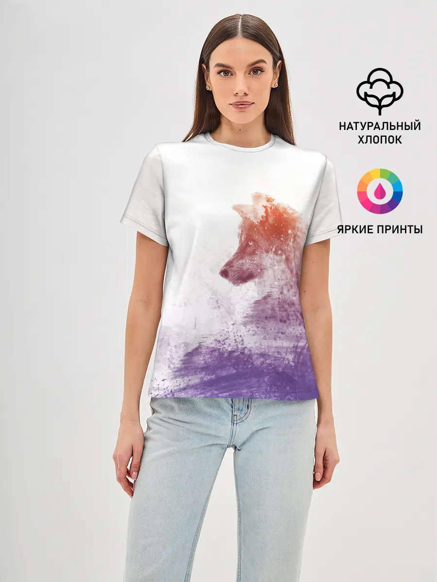 Женская базовая футболка / ВОЛК