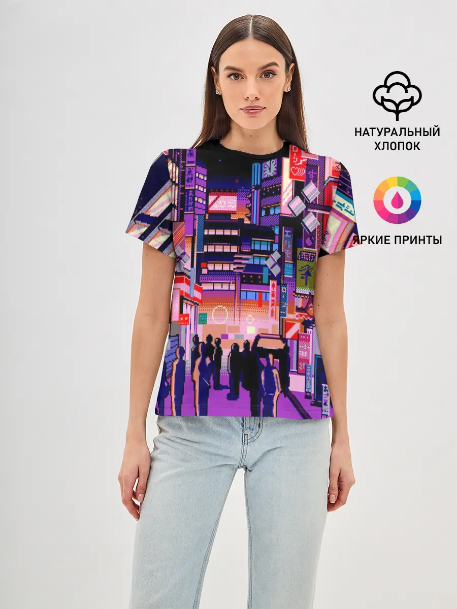 Женская базовая футболка / Переулок Токио