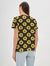Женская базовая футболка / Подсолнухи паттерн