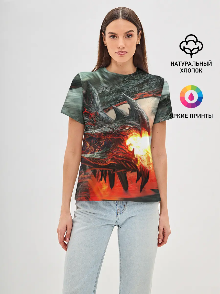 Женская базовая футболка / Дракон | Dragon