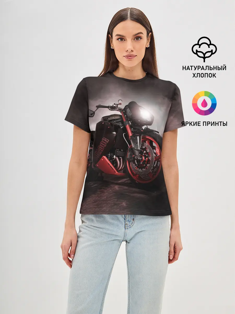 Женская базовая футболка / СУПЕРБАЙК