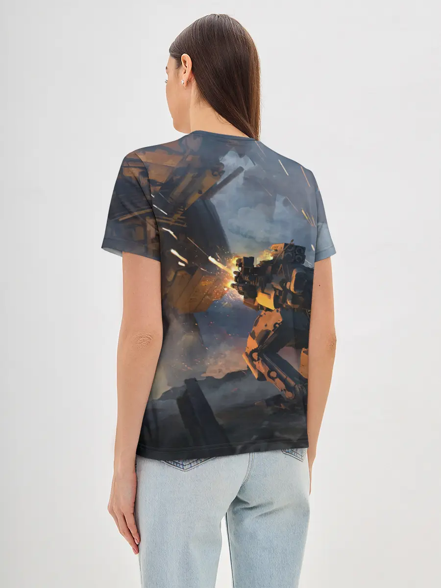 Женская базовая футболка / Battletech warrior