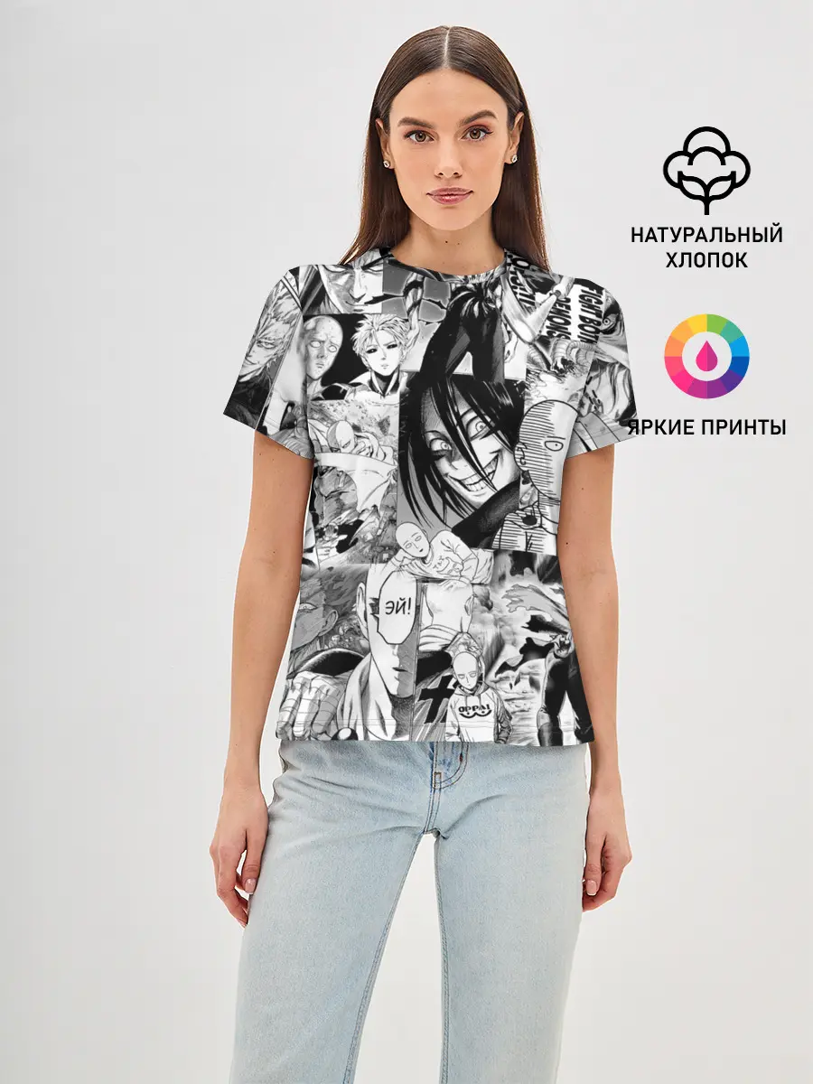 Женская базовая футболка / One-Punch Man