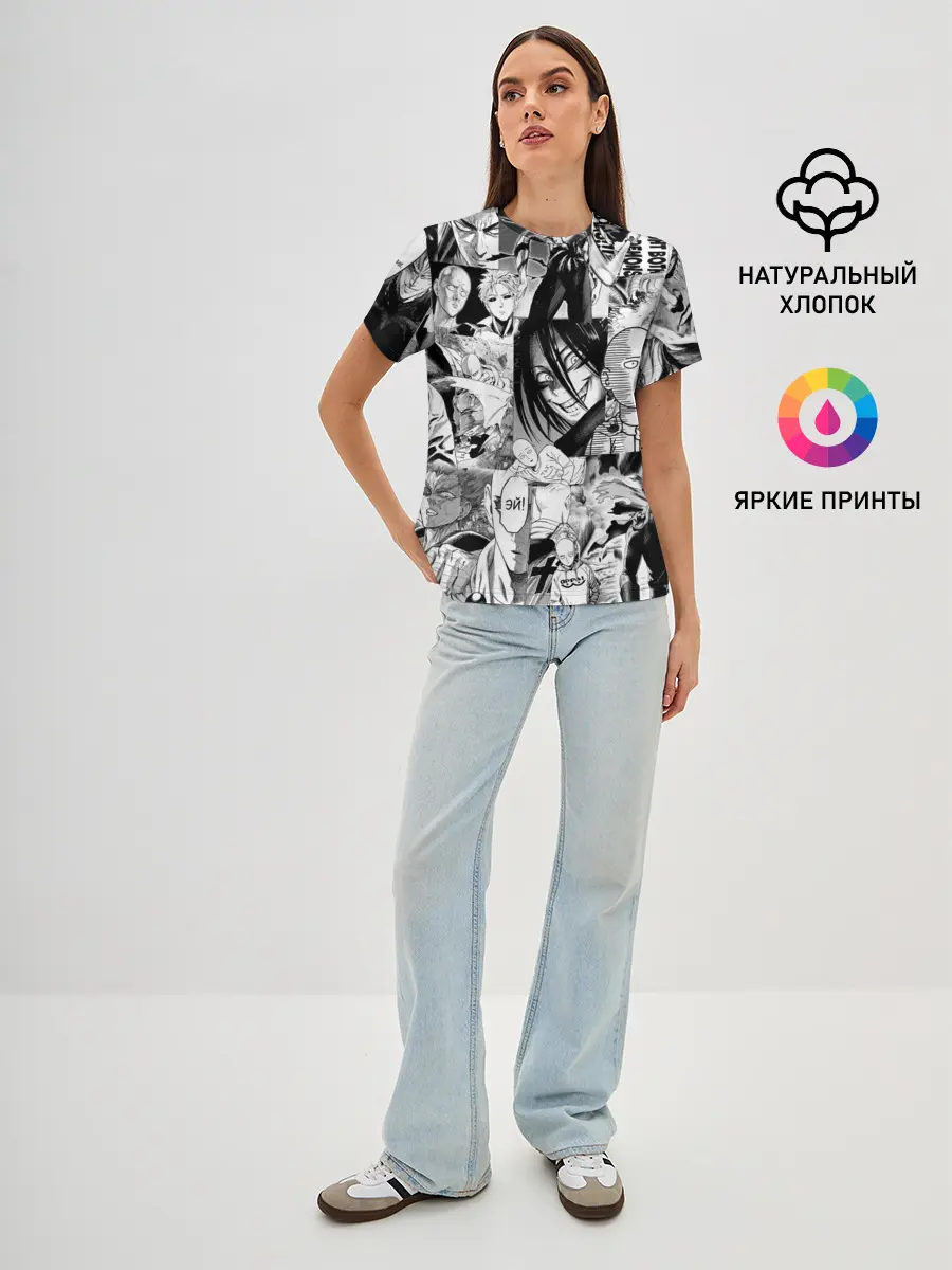 Женская базовая футболка / One-Punch Man