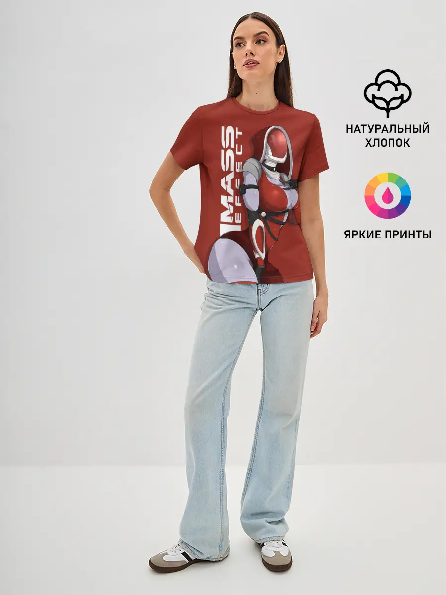 Женская базовая футболка / mass effect