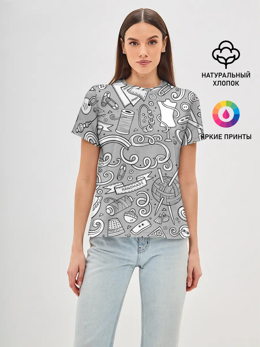 Женская базовая футболка / handmade