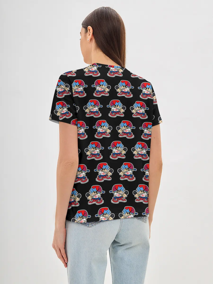 Женская базовая футболка / Friday Night Funkin, паттерн