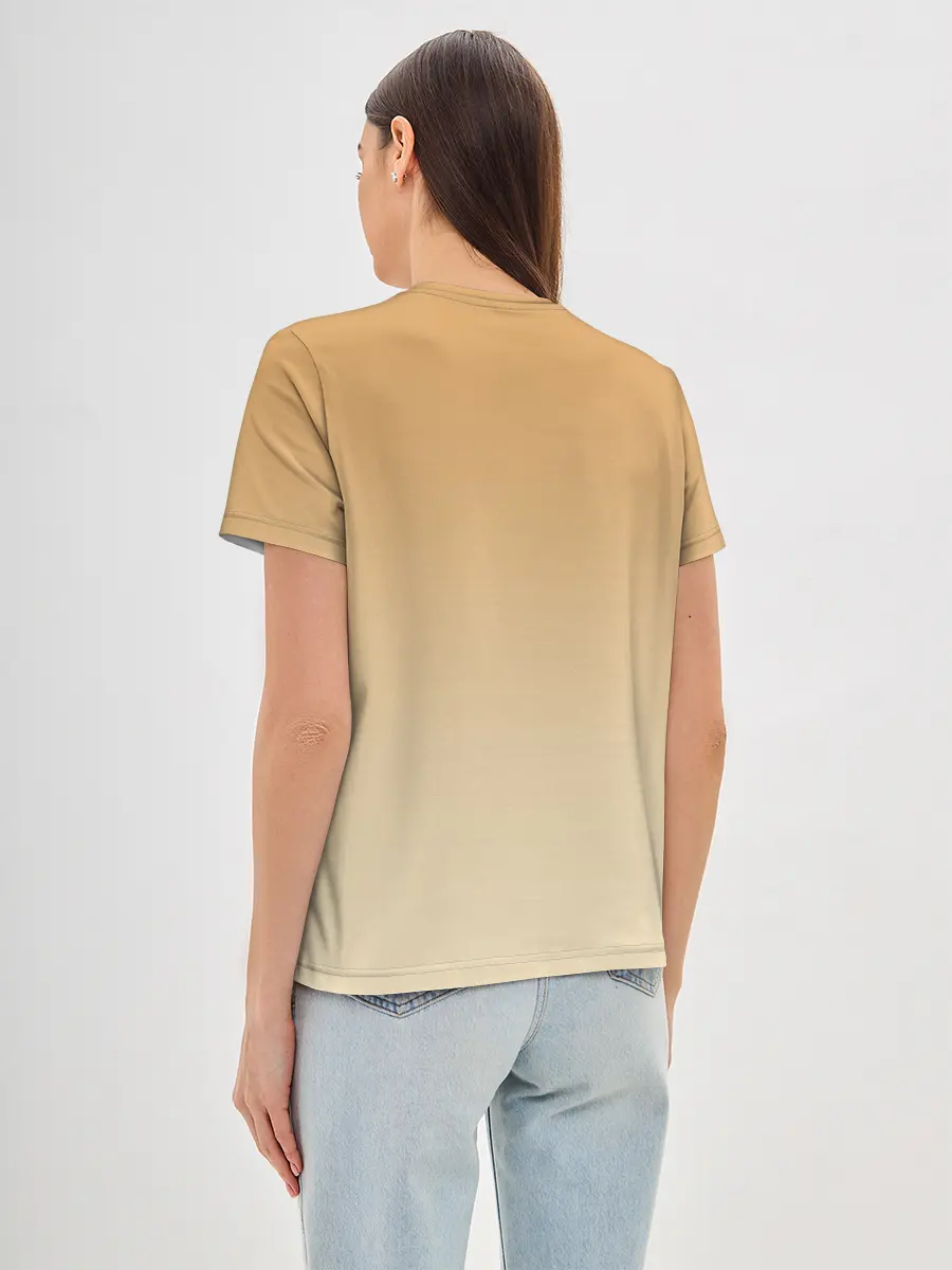 Женская базовая футболка / акварельная лиса задумчивости