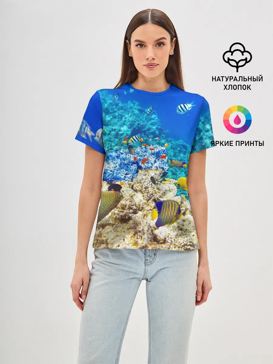 Женская базовая футболка / Морской мир