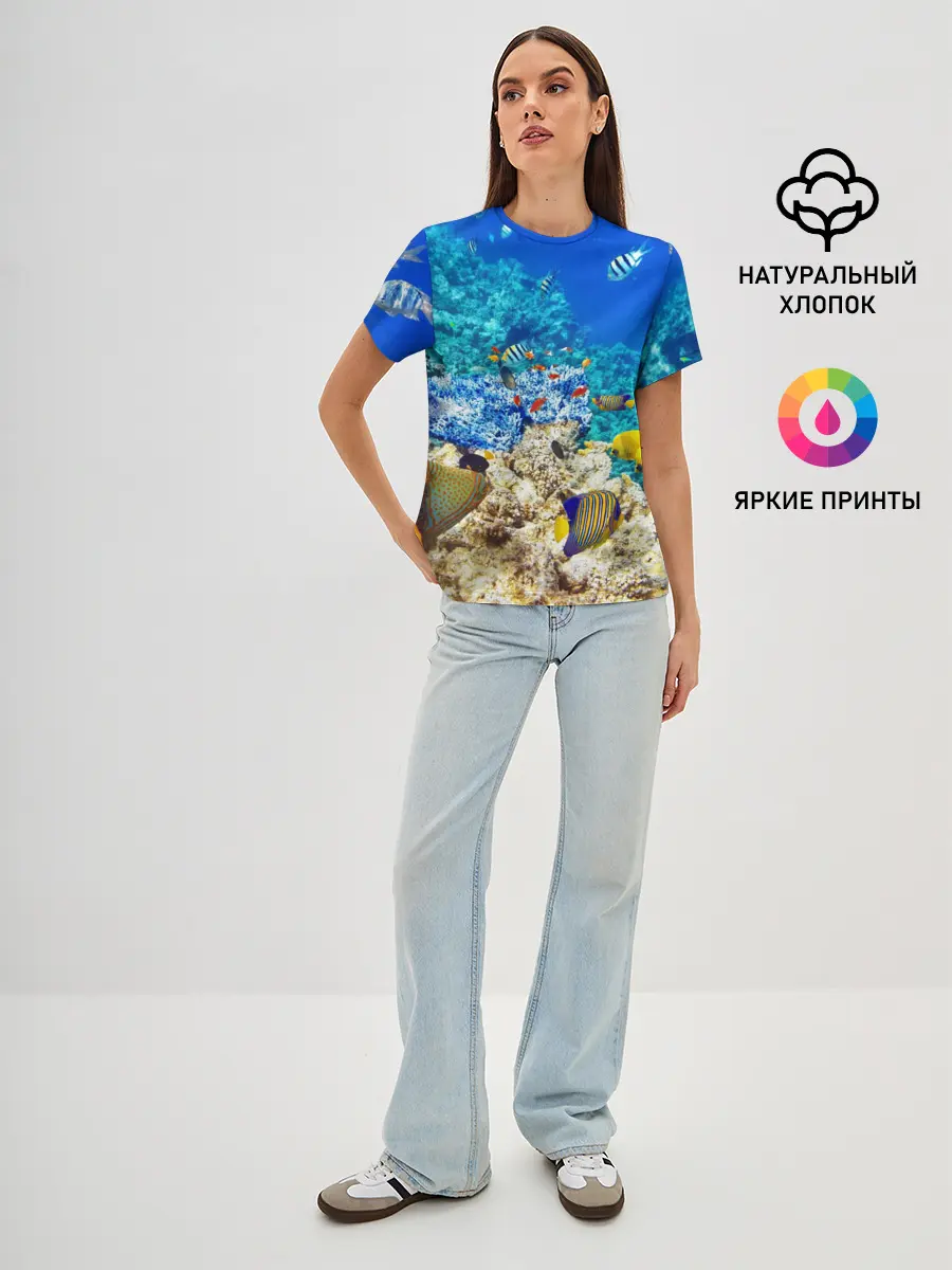 Женская базовая футболка / Морской мир