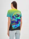 Женская базовая футболка / Neon skull
